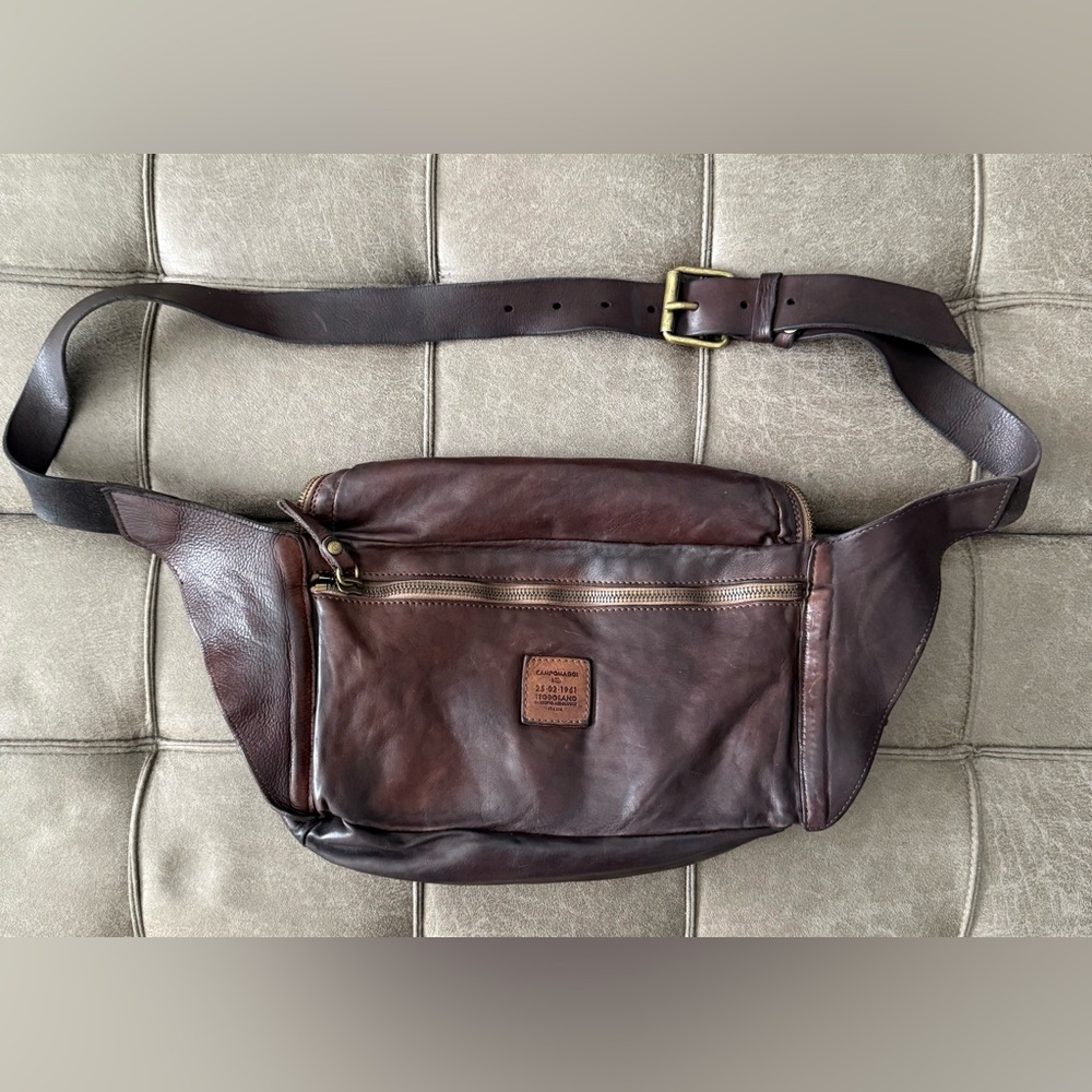 Campomaggi Dark Brown Leather Crossbody Bag - Picture 3 of 10